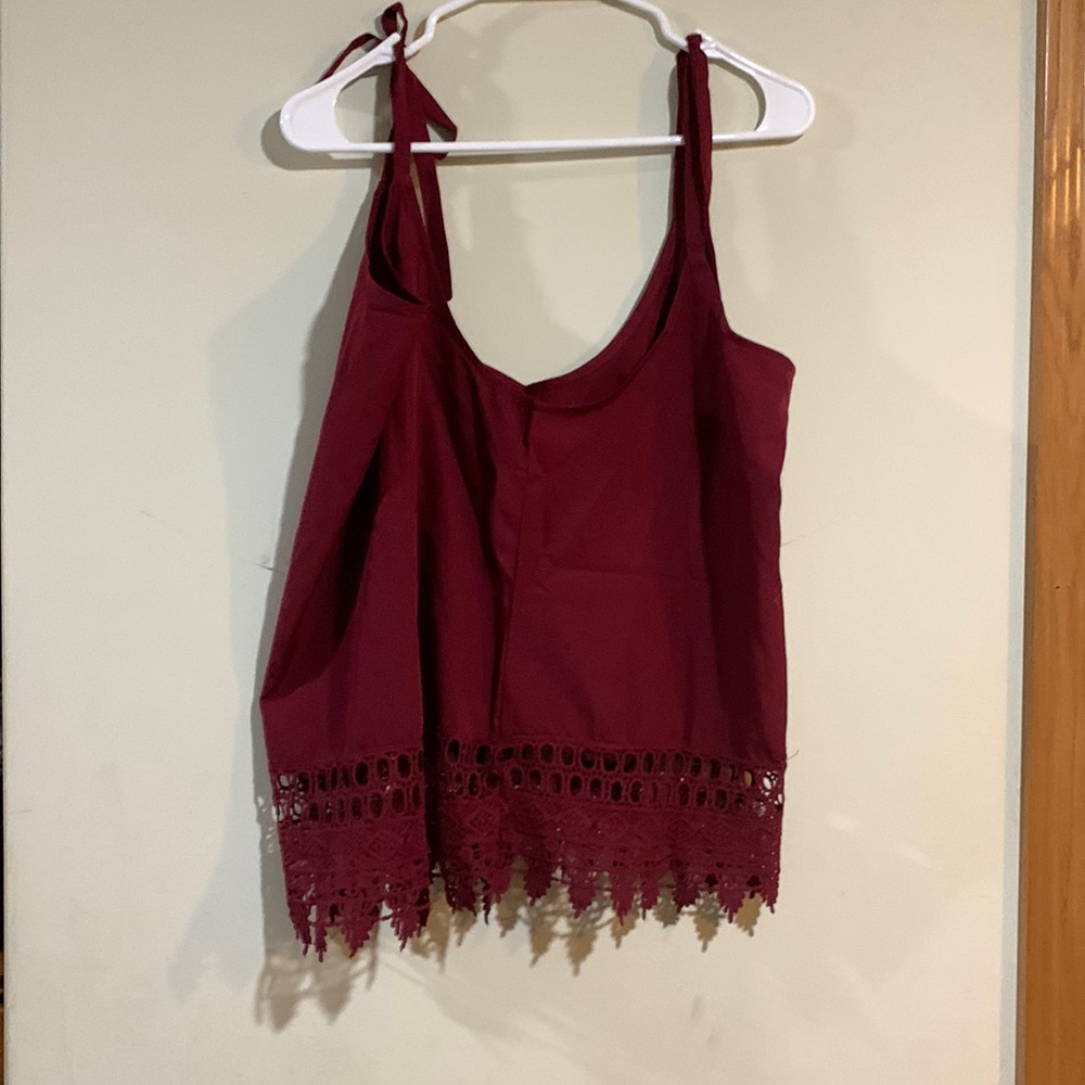 Dark read tank top